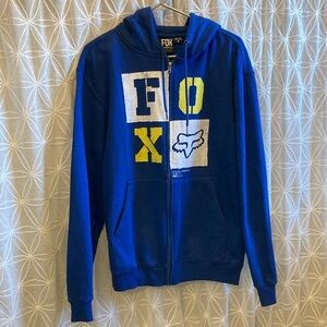 Mens Fox Zip Up Hoodie